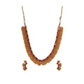 Suvarnika Women's Elegent Laxmi Coin Shape Jewellery Chowker Set (Red, Free Size)