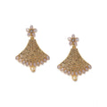 Suvarnika Women's Rose Gold Plated Alloy Earrings (Gold)