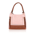 Suvarnika Women's Faux Leather Printed Tote Bag (Pink)