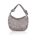 Suvarnika Women's Faux Leather Textured Handbag (Silver Grey)