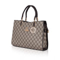 Suvarnika Women's Faux Leather Printed Handbag (Coffee)
