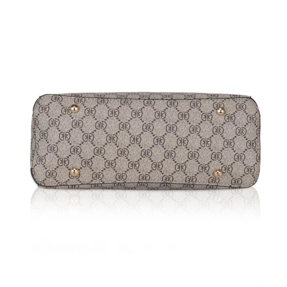 Suvarnika Women's Faux Leather Printed Handbag (Coffee)