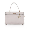 Suvarnika Women's Faux Leather Textured Adjustable Long Belt Handbag (White)