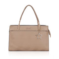Suvarnika Women's Faux Leather Textured Adjustable Long Belt Handbag (Khaki)