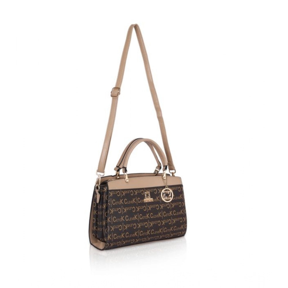 Suvarnika Women's Faux Leather Printed Handbag (Hilver)