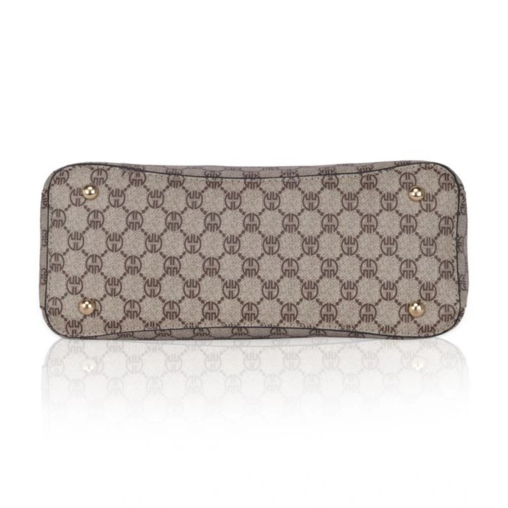Suvarnika Women's Faux Leather Printed Handbag (Camel)