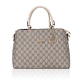 Suvarnika Women's Faux Leather Printed Handbag (Beige)