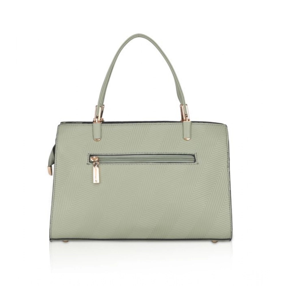 Suvarnika Women's Faux Leather Textured Adjustable Long Belt Handbag (Green)