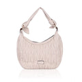Suvarnika Women's Faux Leather Textured Handbag (Beige White)