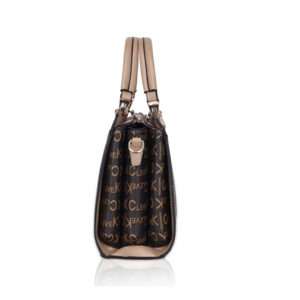 Suvarnika Women's Faux Leather Printed Handbag (Hilver)