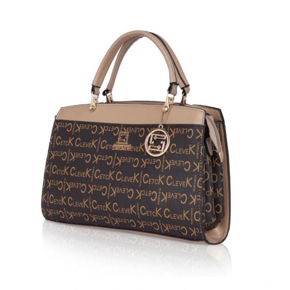Suvarnika Women's Faux Leather Printed Handbag (Hilver)
