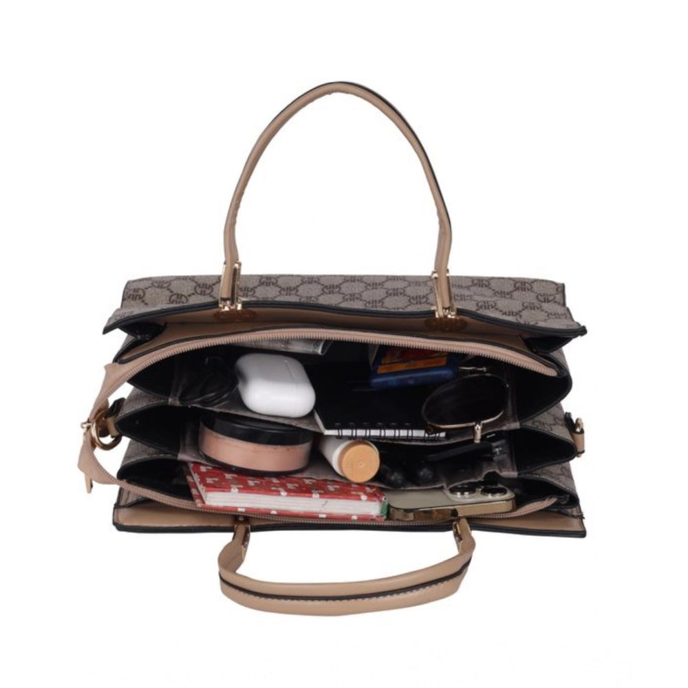 Suvarnika Women's Faux Leather Printed Handbag (Hilver)
