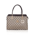 Suvarnika Women's Faux Leather Printed Handbag (Coffee)