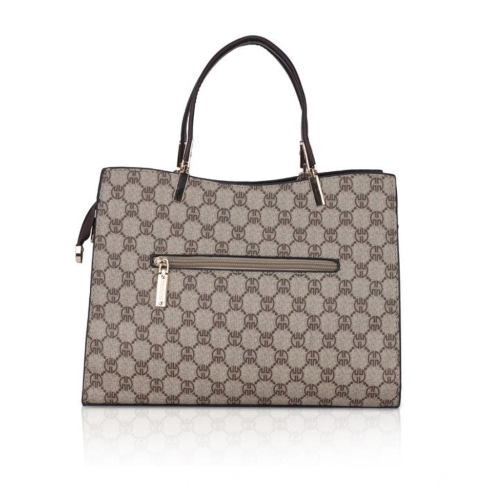 Suvarnika Women's Faux Leather Printed Handbag (Coffee)