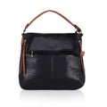 Suvarnika Women's Faux Leather Textured Sling Bag (Black)