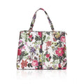 Suvarnika Women's Faux Leather Printed Handheld Bag (White Pink)