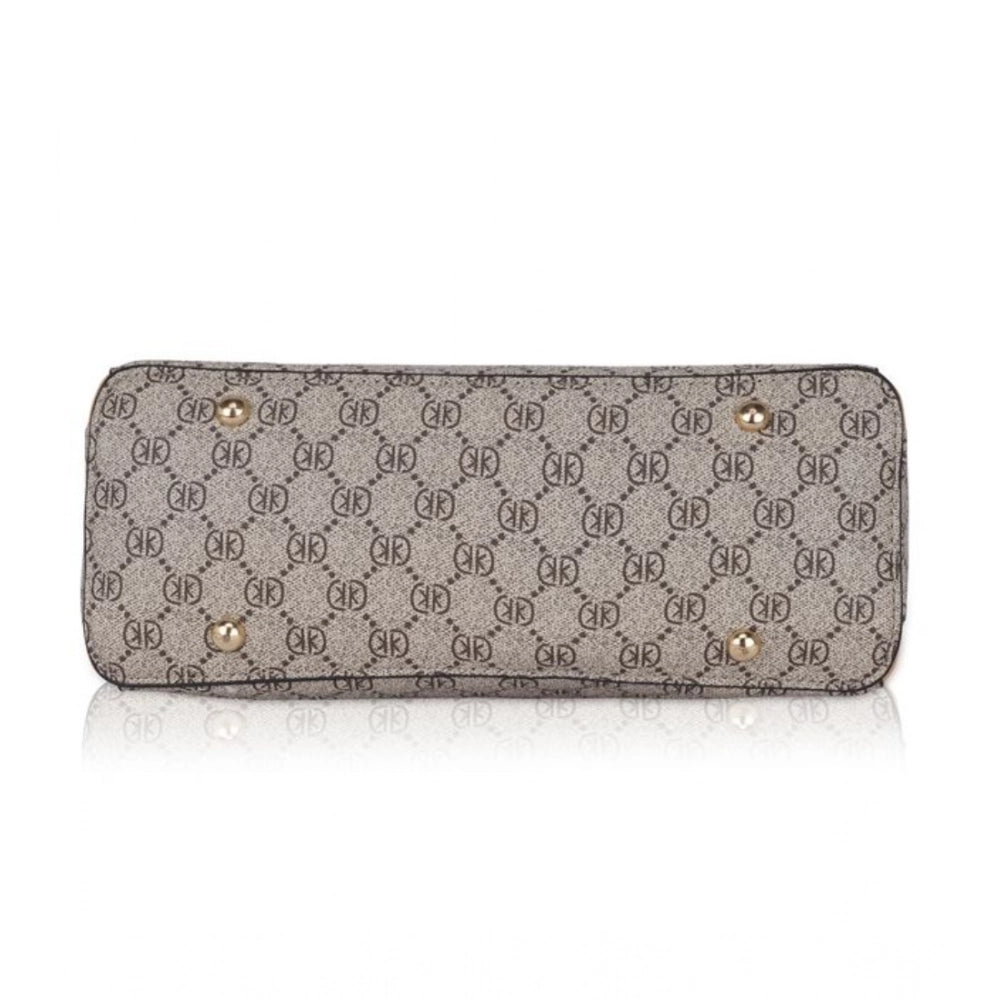 Suvarnika Women's Faux Leather Printed Handbag (Camel)