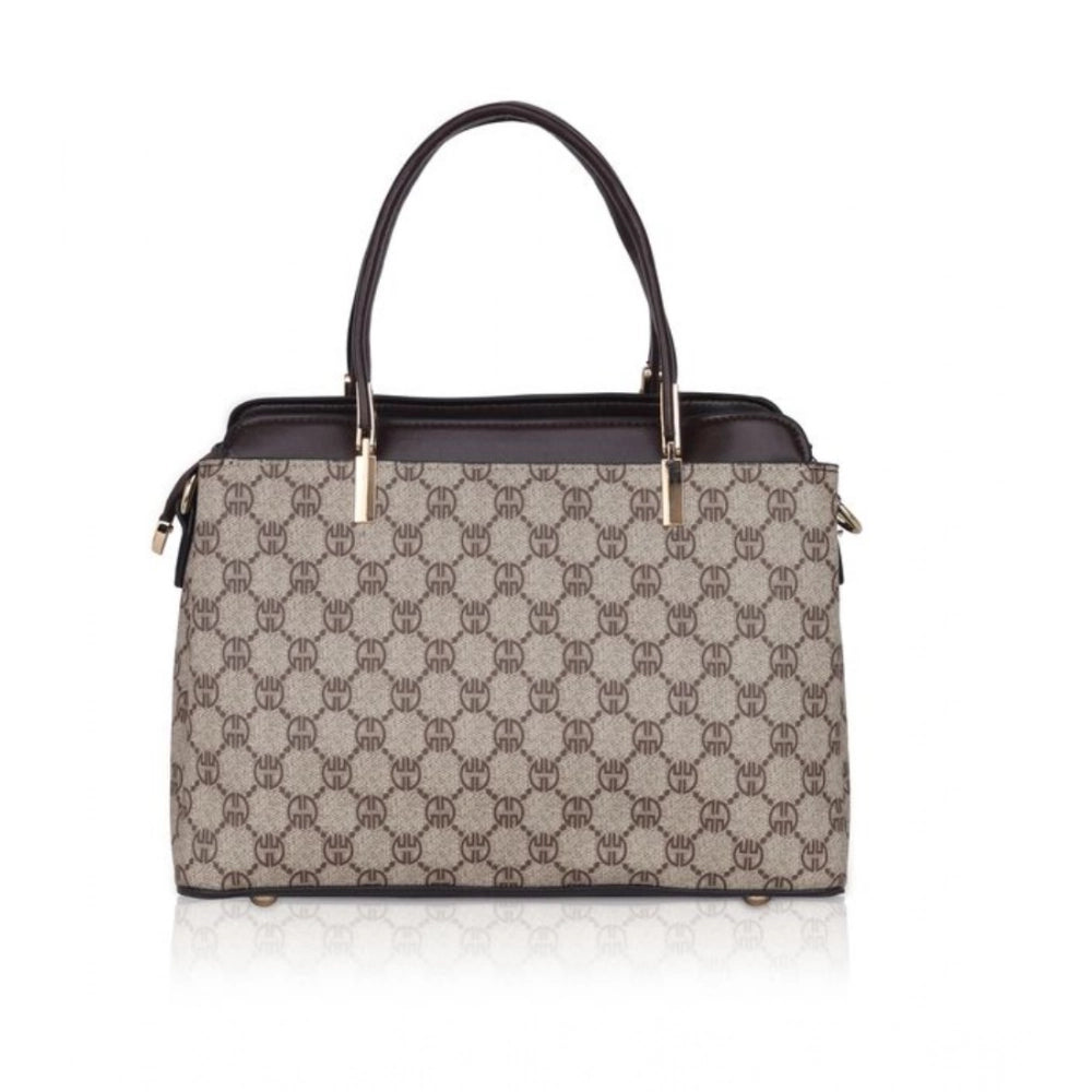 Suvarnika Women's Faux Leather Printed Handbag (Coffee)