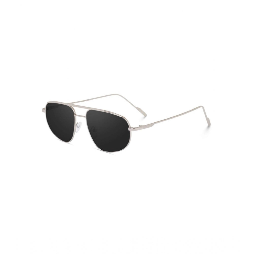 Suvarnika Classic Unisex UV400 Protection Sunglasses (Silver)