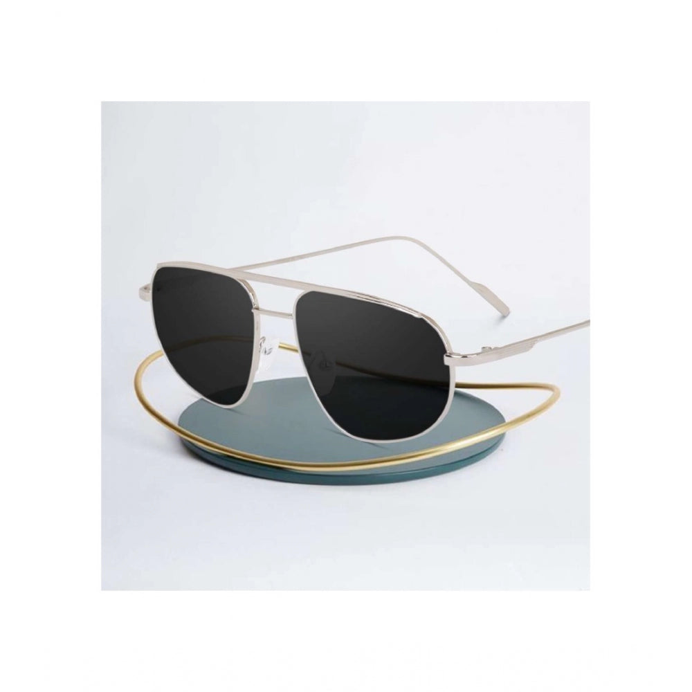Suvarnika Classic Unisex UV400 Protection Sunglasses (Silver)