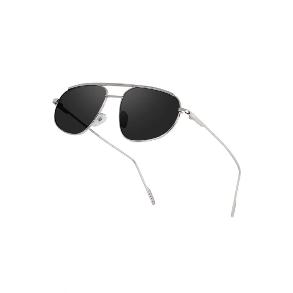 Suvarnika Classic Unisex UV400 Protection Sunglasses (Silver)