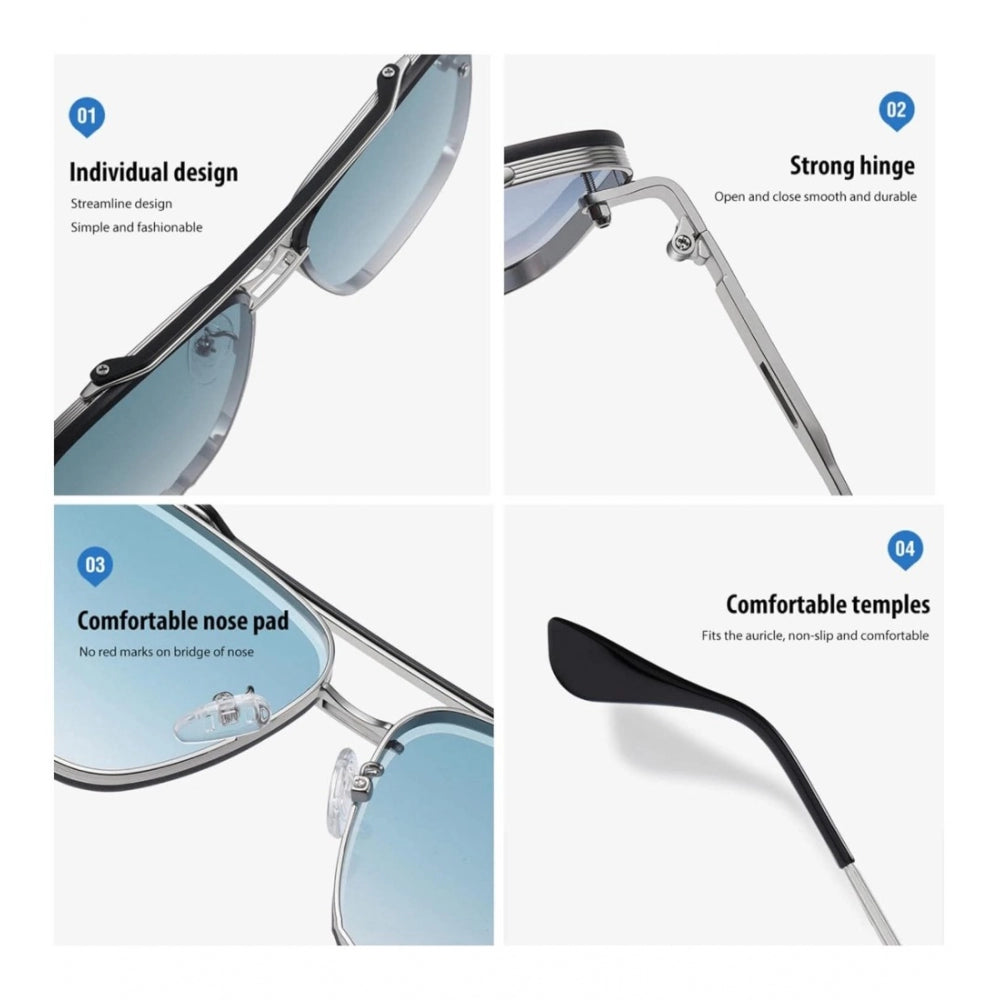 Suvarnika Classic Unisex UV400 Protection Sunglasses (Blue)