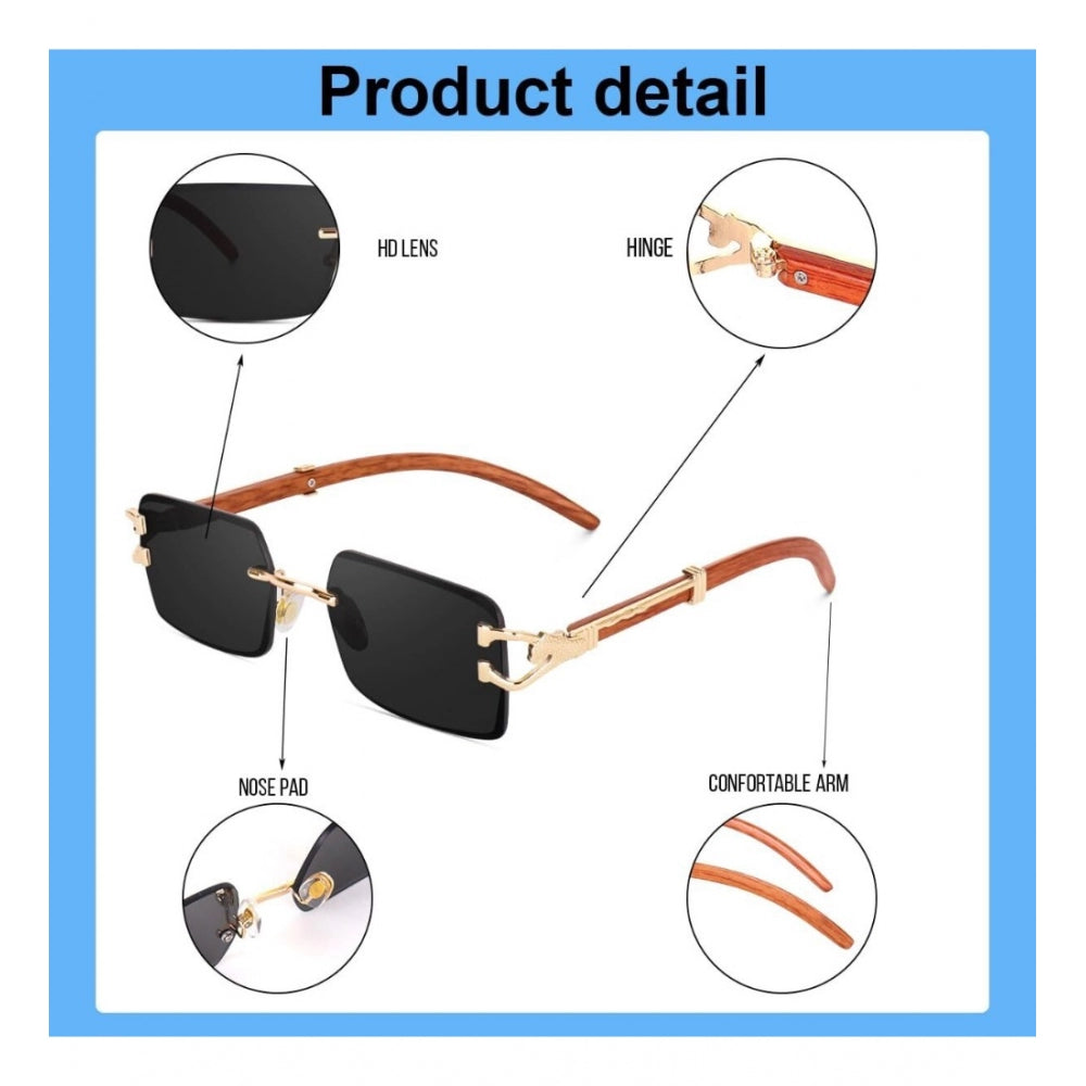 Suvarnika Classic Unisex UV400 Protection Sunglasses (Black)