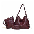 Suvarnika Women's PU Leather Medium Shoulder Zipper Handbag (Wine red)