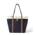 Suvarnika Women's Faux Leather Large Shoulder Zipper Handbag (Dark Blue)