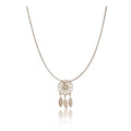 Suvarnika Women's Stainless Steel Dream Catcher Pendent Delicate Chain (Gold Plated)