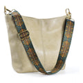 Suvarnika Women's PU Leather Zipper Handbag (Beige)