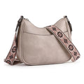 Suvarnika Women's PU Leather Zipper Sling Bag (Beige)