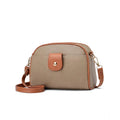 Suvarnika Women's PU Leather Zipper Sling Bag (Khakhi)