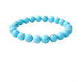Suvarnika Natural Crystal 8mm Turquoise Bracelet (Sky Blue)