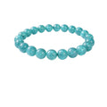 Suvarnika Natural Crystal 8mm Amazonite Bracelet (Teal Green)