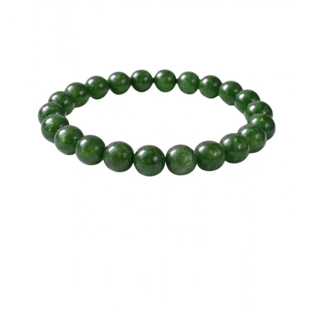 Suvarnika Natural Crystal 8mm Green Aventurine Bracelet (Green)
