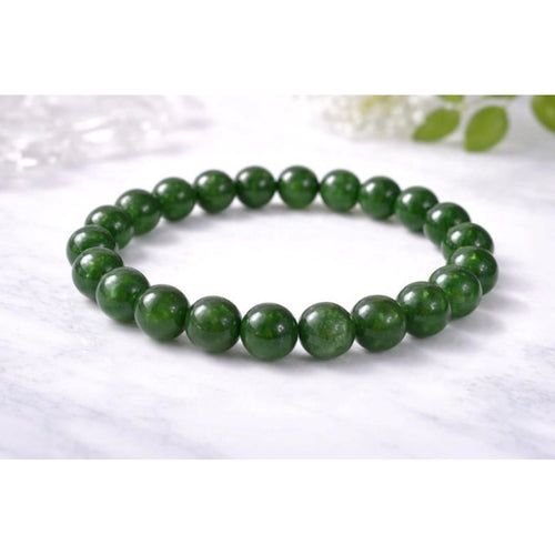 Suvarnika Natural Crystal 8mm Green Aventurine Bracelet (Green)