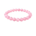 Suvarnika Natural Crystal 8mm Rose Quartz Bracelet  (Light Pink)