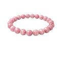 Suvarnika Natural Crystal 8mm Rhodochrosite Bracelet (Pink)