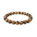 Suvarnika Natural Crystal 8mm Tiger Eye Bracelet  (Brown)