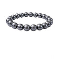 Suvarnika Natural Crystal 8mm Hematite Bracelet (Grey)