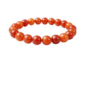 Suvarnika Natural Crystal 8mm Carnelian Bracelet (Red)