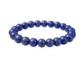 Suvarnika Natural Crystal 8mm Lapis Lazuli Bracelet (Dark Purple)