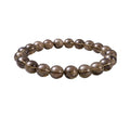 Suvarnika Natural Crystal 8mm Smoky Quartz Bracelet  (Brown)