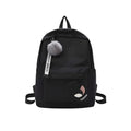Suvarnika Unisex PU Leather Solid Medium Zipper Backpack (Black)