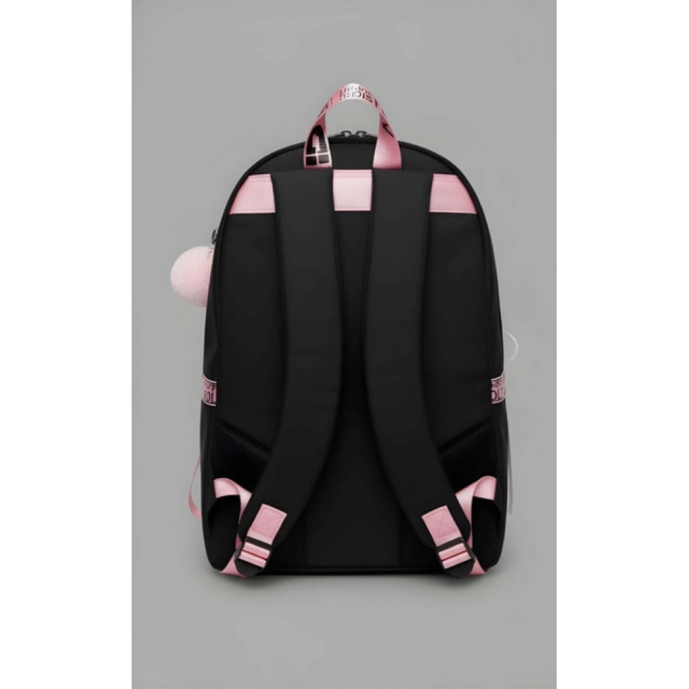 Suvarnika Unisex PU Leather Solid Medium Zipper Backpack (Black)