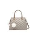 Suvarnika Women's PU Leather Solid Shoulder Zipper Handbag (Grey)